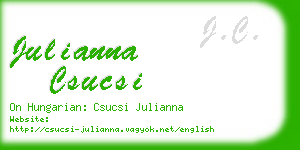 julianna csucsi business card